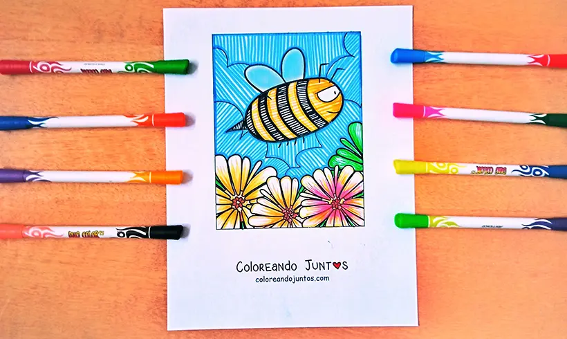 Dessin d'abeille coloriée par Colorions Ensemble