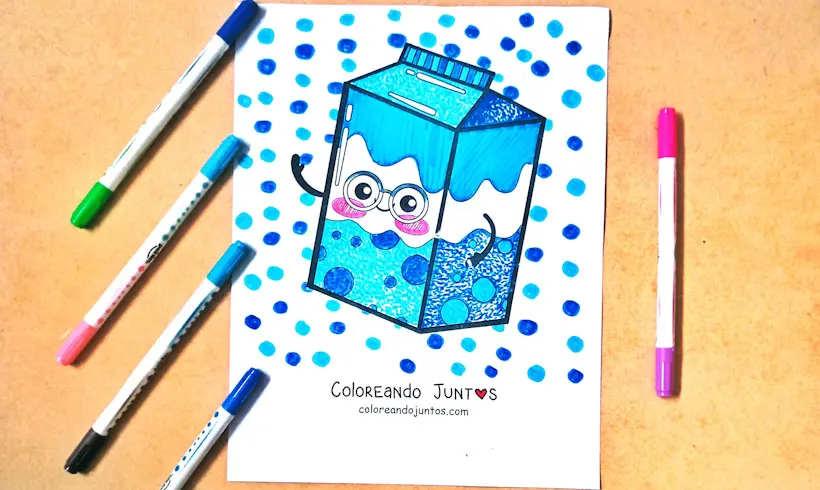Dessin d'aliment kawaii colorié par Colorions Ensemble