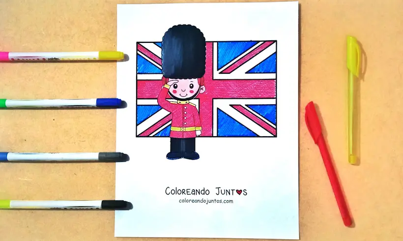 Dessin d’Angleterre colorié par Colorions Ensemble