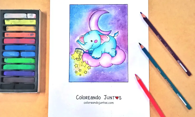 Dessin d'animal kawaii colorié par Colorions Ensemble