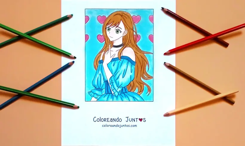 Dessin d'animé et manga kawaii colorié par Colorions Ensemble