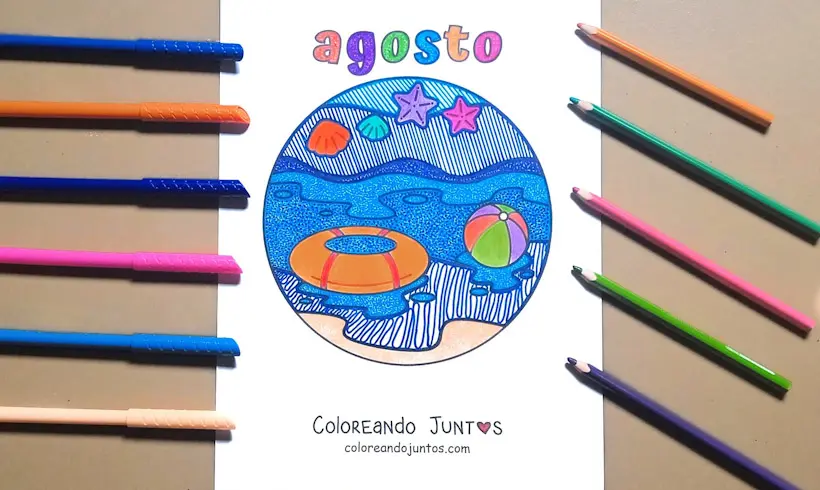 Dessin du mois d’août colorié par Colorions Ensemble