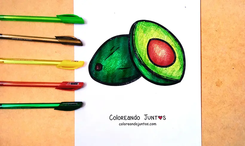 Dessin d'avocat colorié par Colorions Ensemble