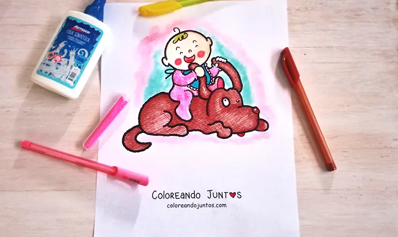 Dessin de bébé colorié par Colorions Ensemble