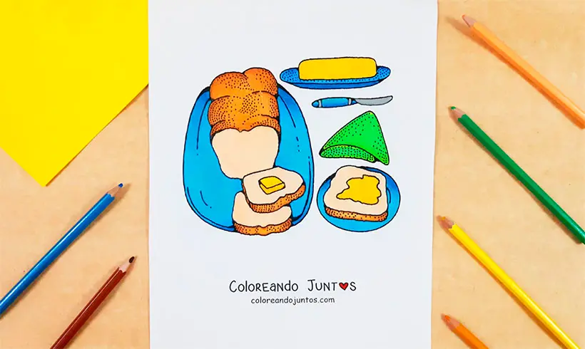 Dessin de beurre colorié par Colorions Ensemble