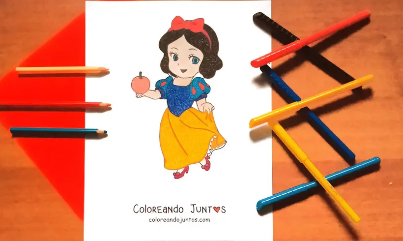 Dessin de Blanche-Neige colorié par Colorions Ensemble
