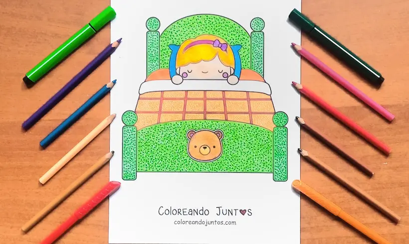 Dessin de Boucle d'or colorié par Colorions Ensemble