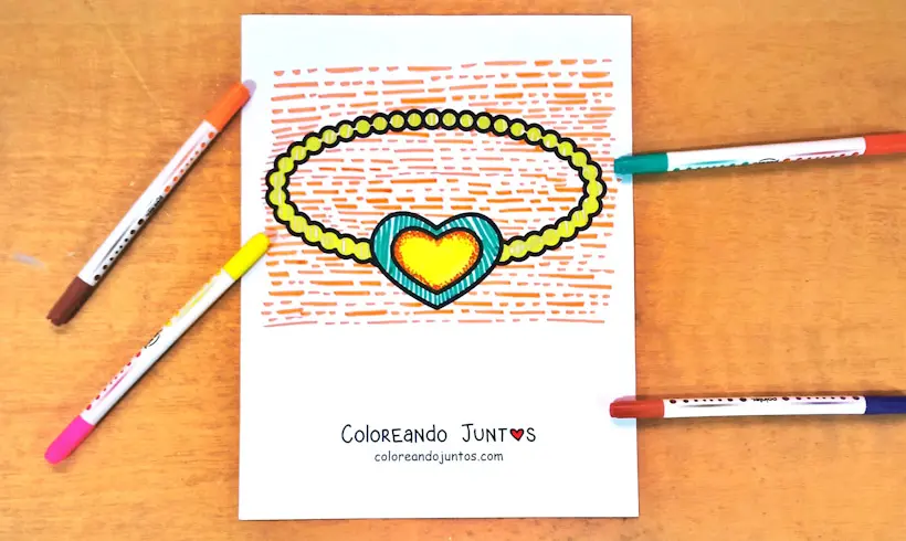 Dessin d’un bracelet colorié par Colorions Ensemble