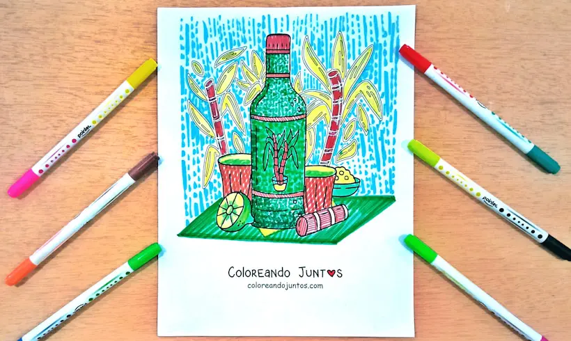 Dessin du Brésil colorié par Colorions Ensemble