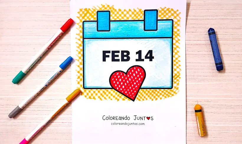 Dessin d'un calendrier colorié par Colorions Ensemble