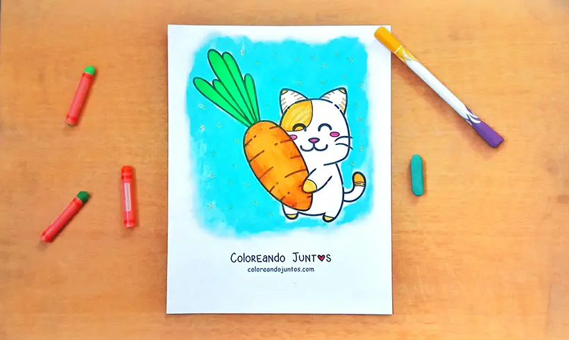 Dessin de carotte colorié par Colorions Ensemble