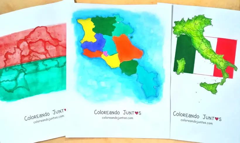 Coloriages de cartes réalisés par Colorions Ensemble
