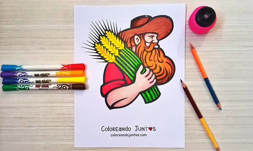 Dessin de céréales colorié par Colorions Ensemble