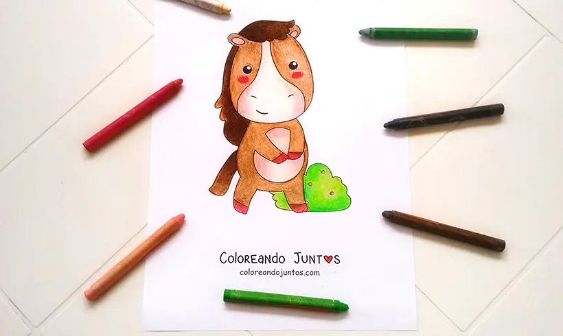 Dessin de cheval colorié par Colorions Ensemble