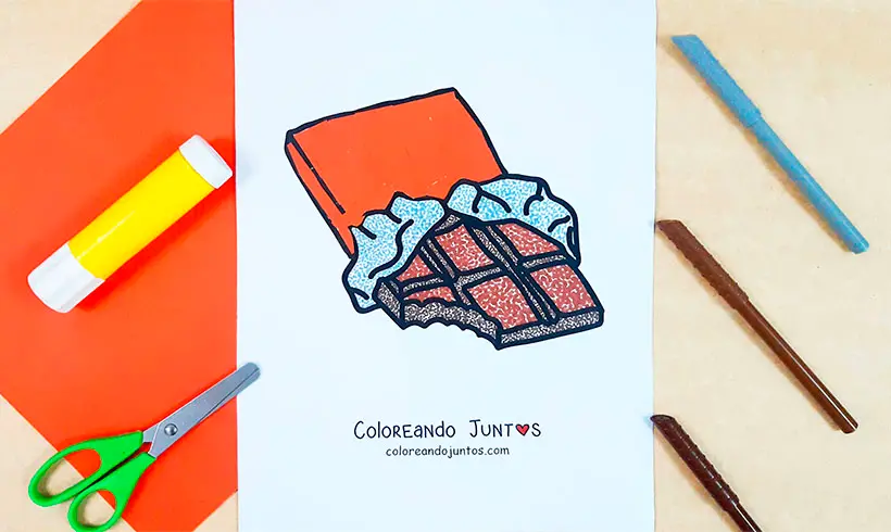 Dessin de chocolat colorié par Colorions Ensemble