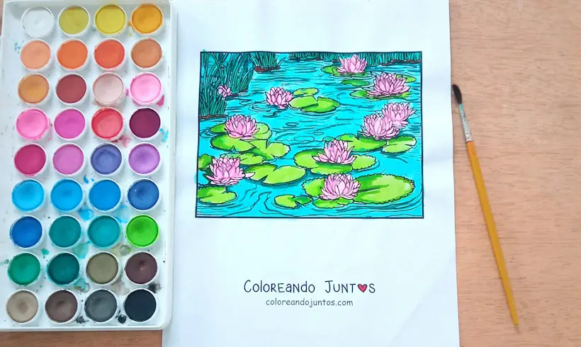 Dessin de Claude Monet colorié par Colorions Ensemble