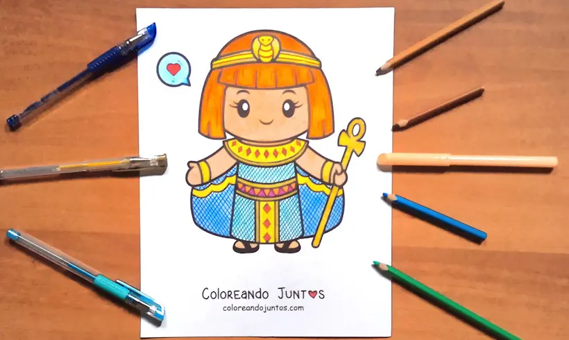 Dessin de Cléopâtre colorié par Colorions Ensemble