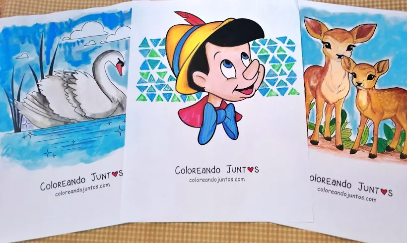 Coloriages de contes pour enfants coloriés par Colorions Ensemble