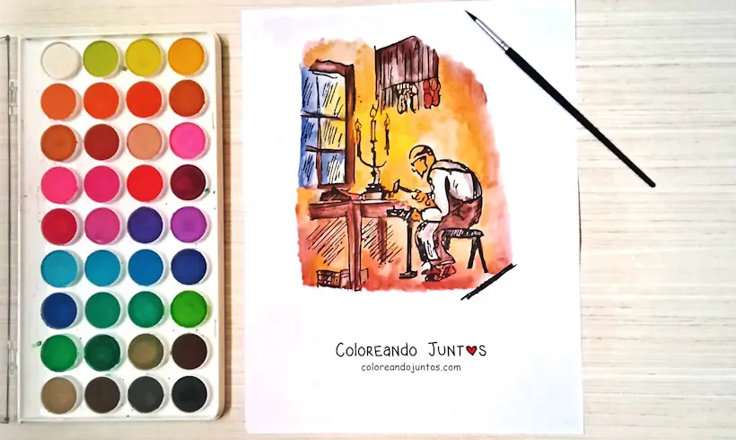 Dessin de cordonnier colorié par Colorions Ensemble
