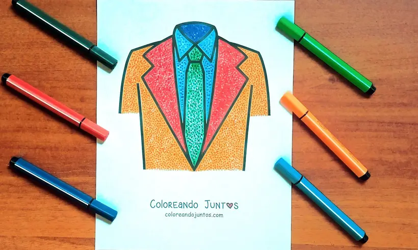 Dessin d'une cravate coloriée par Colorions Ensemble