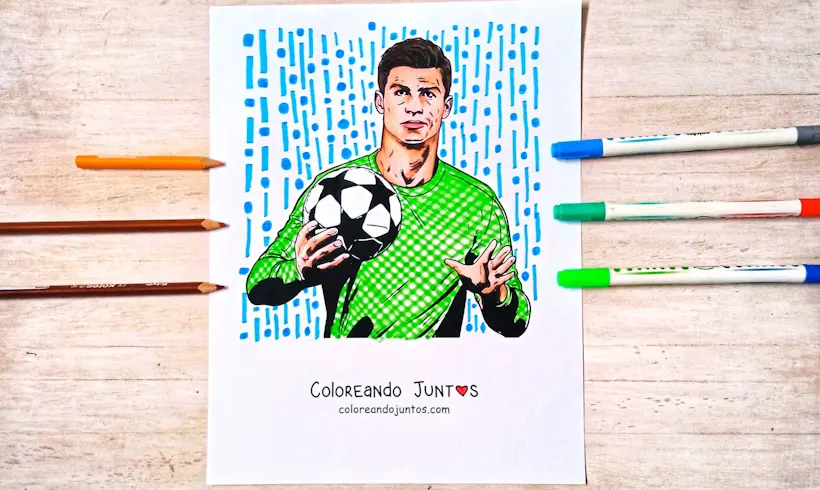 Dessin de Cristiano Ronaldo colorié par Colorions Ensemble