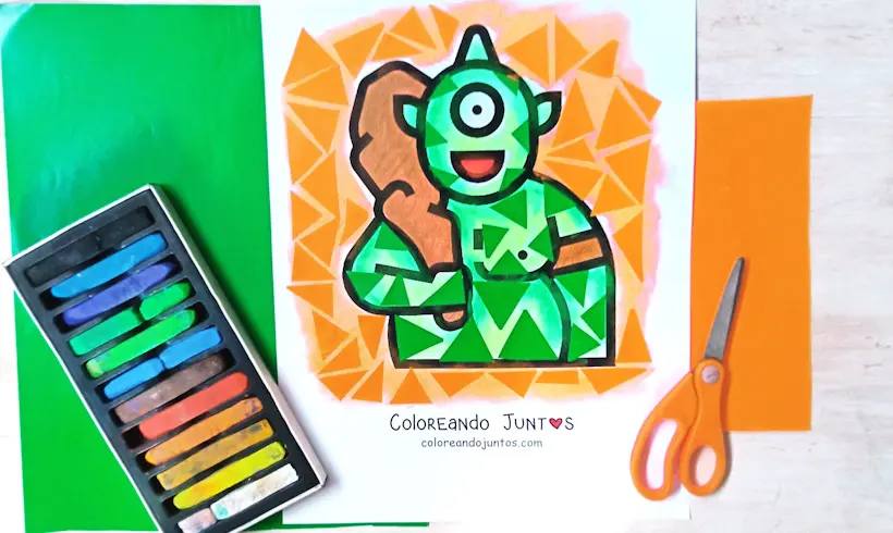 Dessin d’un Cyclope colorié par Colorions Ensemble