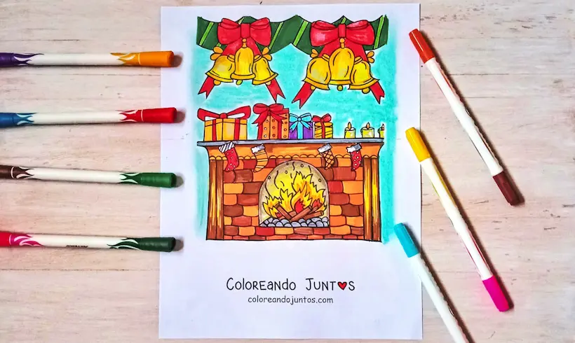 Dessin de décorations de Noël colorié par Colorions Ensemble