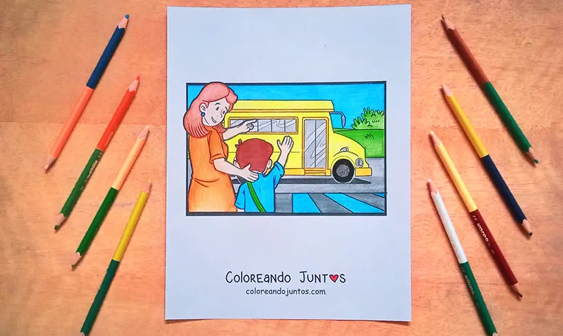 Dessin d'école colorié par Colorions Ensemble