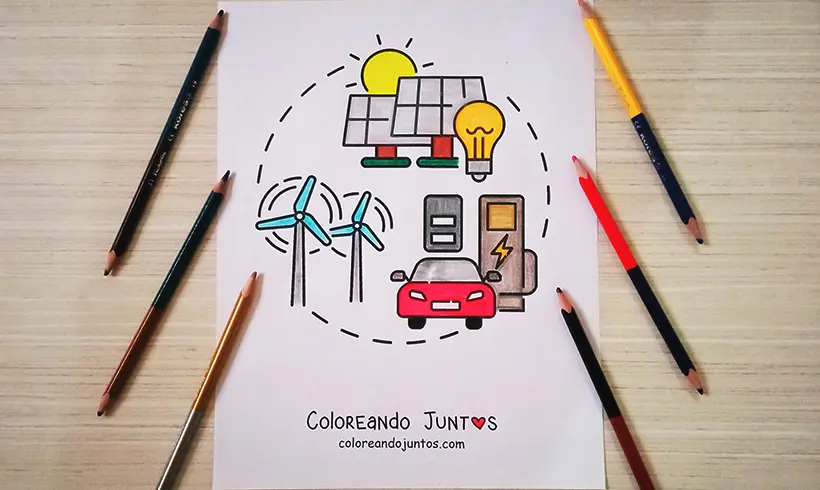 Dessin d’électricité colorié par Colorions Ensemble