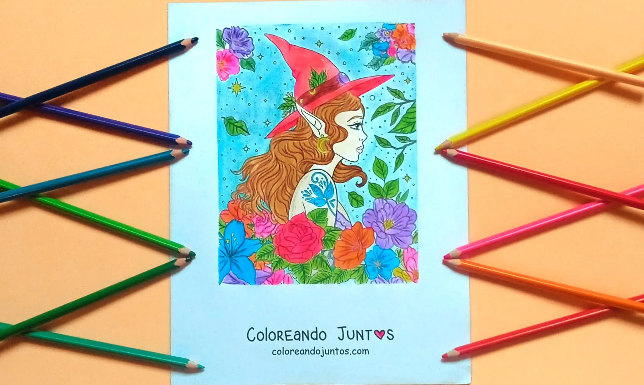 Dessin d’elfe colorié par Colorions Ensemble