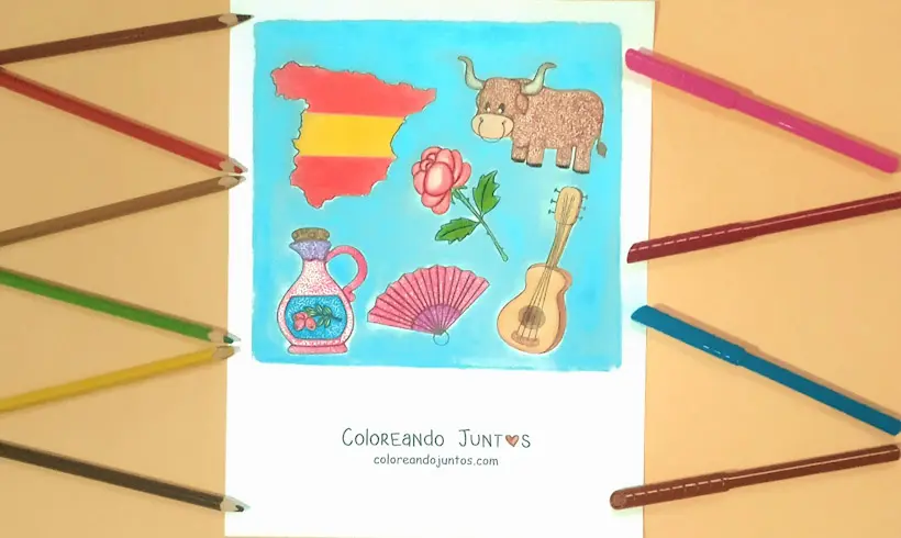 Dessin de l’Espagne colorié par Colorions Ensemble