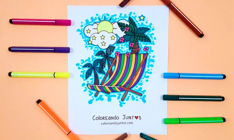 Dessin d’été colorié par Colorions Ensemble