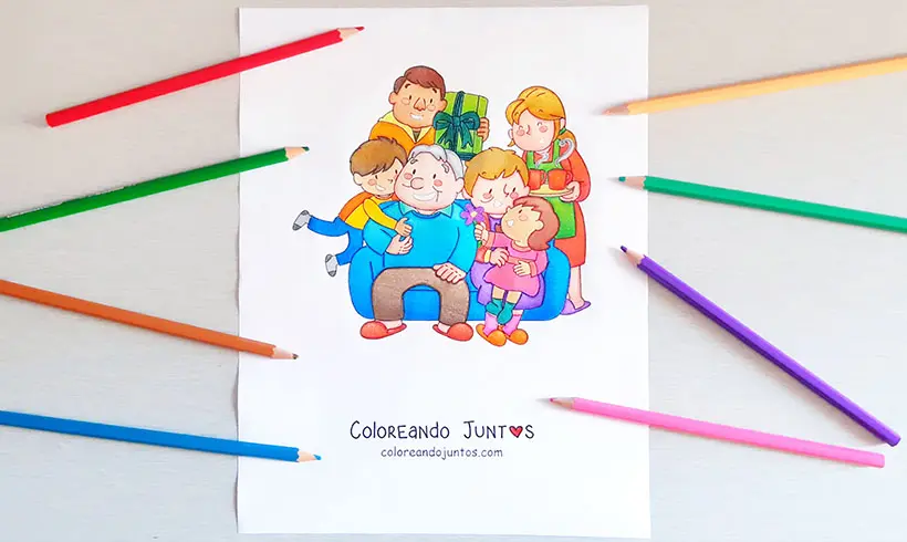 Dessin de famille colorié par Colorions Ensemble