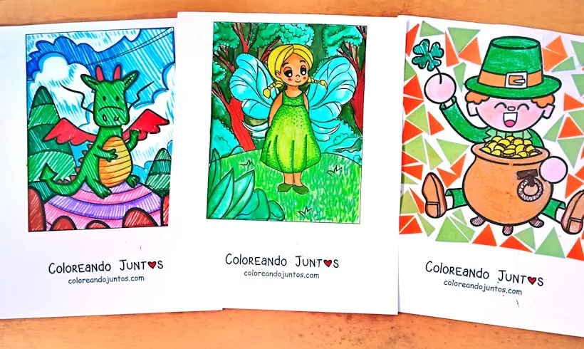 Coloriages de fantaisie coloriés par Colorions Ensemble