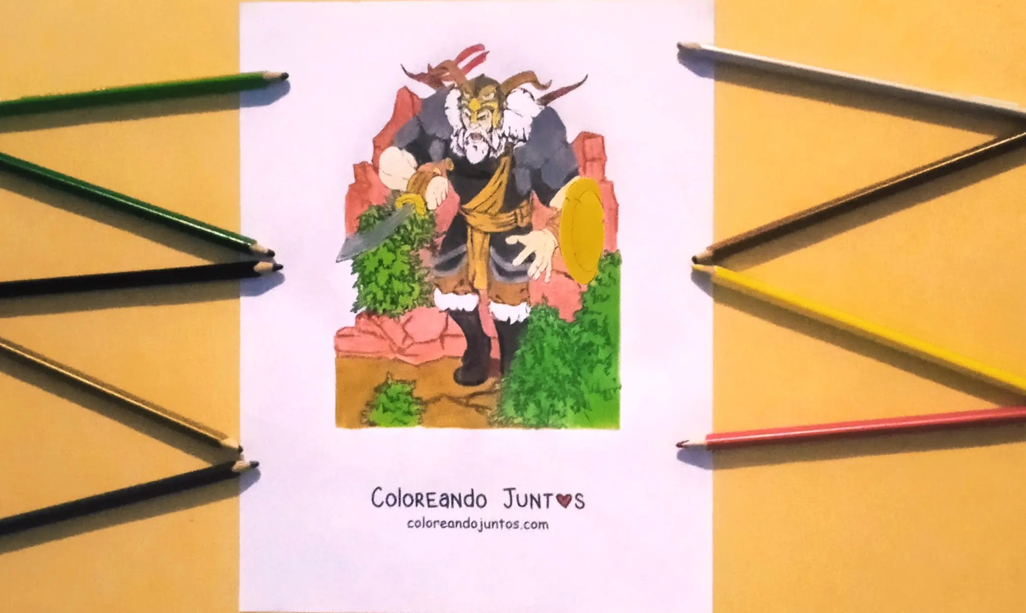 Dessin de géant colorié par Colorions Ensemble
