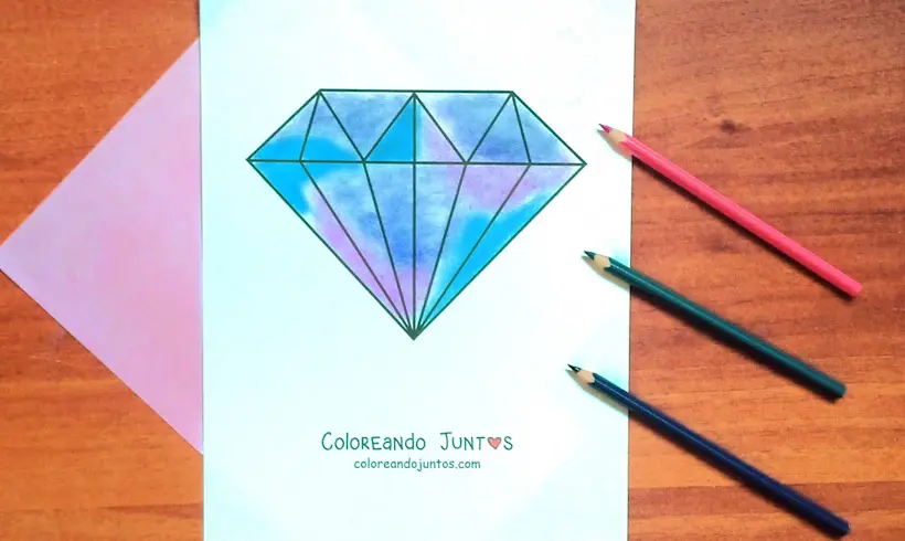 Dessin d'une gemme coloriée par Colorions Ensemble