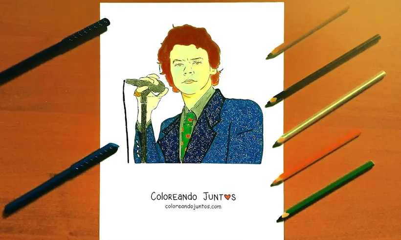 Dessin de Harry Styles colorié par Colorions Ensemble