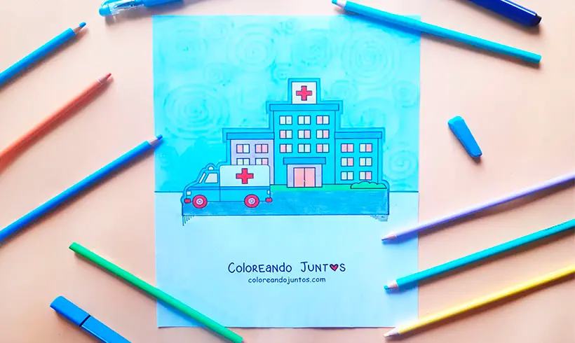 Dessin d'hôpital colorié par Colorions Ensemble