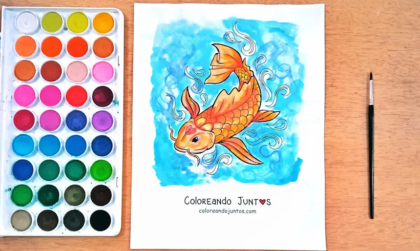 Dessin du Japon colorié par Colorions Ensemble
