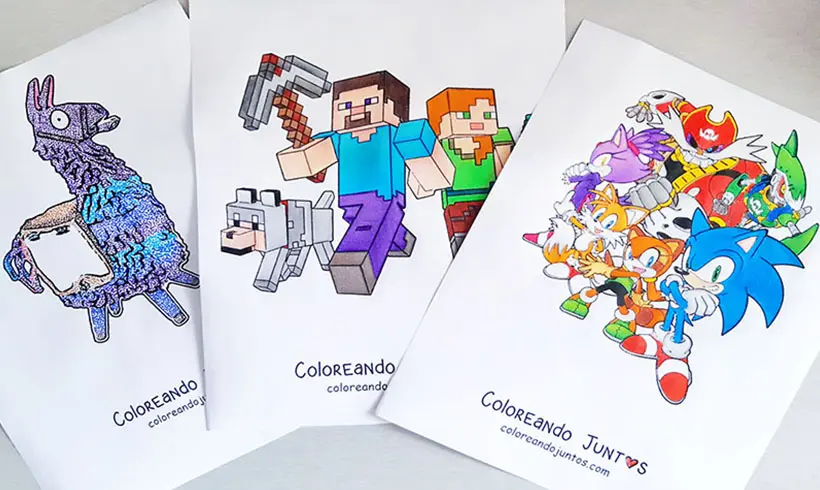 Dessins de jeux vidéo coloriés par Colorions Ensemble