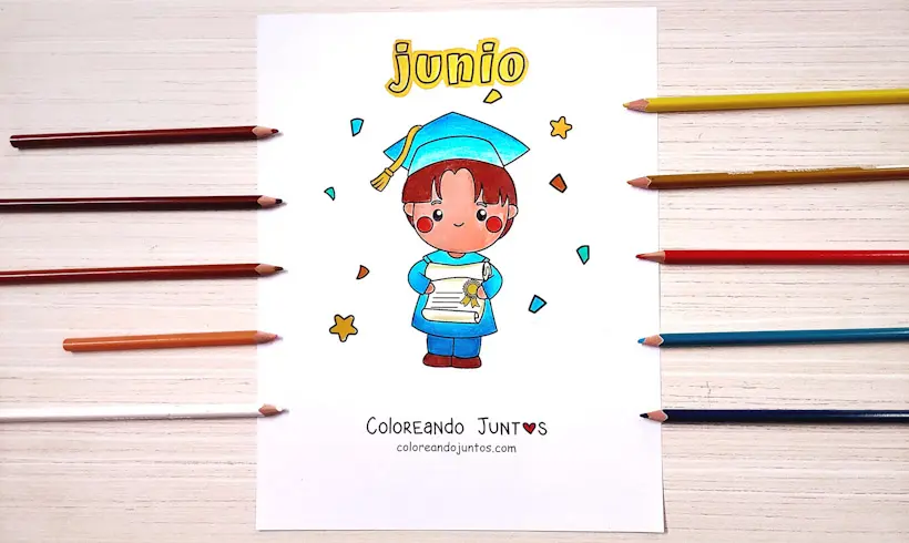 Dessin du mois de juin colorié par Colorions Ensemble