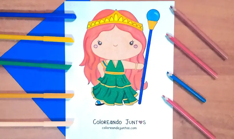 Dessin de la déesse Héra colorié par Colorions Ensemble