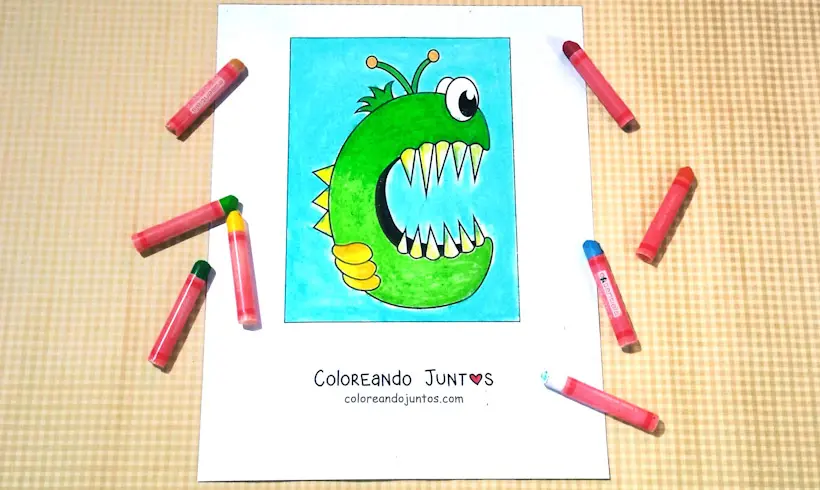 Dessin de la lettre C colorié par Colorions Ensemble