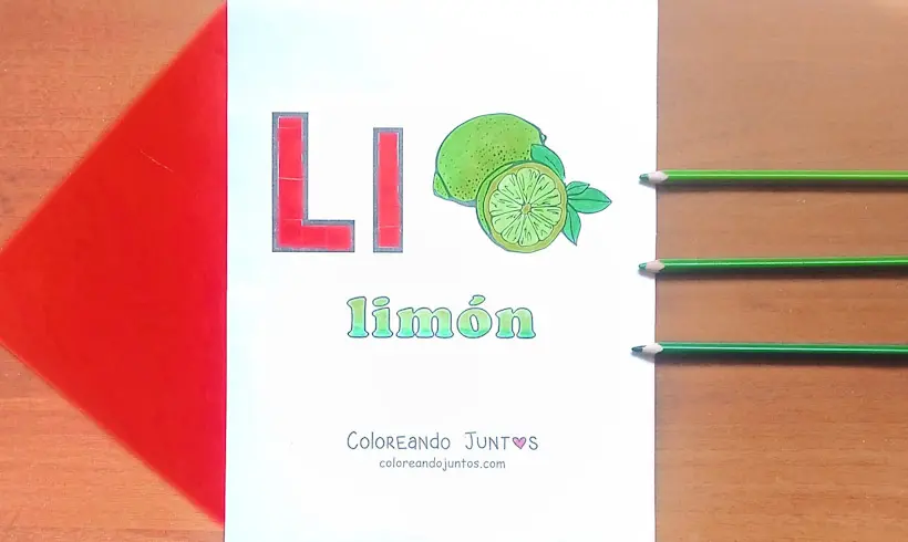 Dessin de la lettre L colorié par Colorions Ensemble
