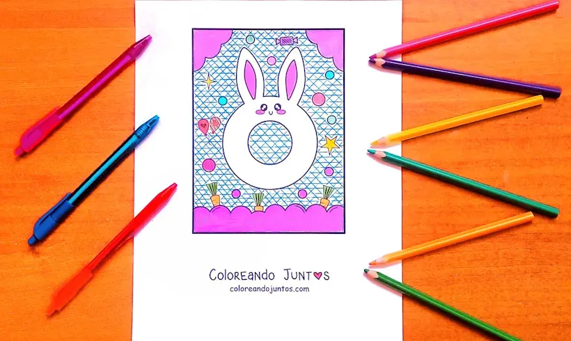 Dessin de la lettre O colorié par Colorions Ensemble