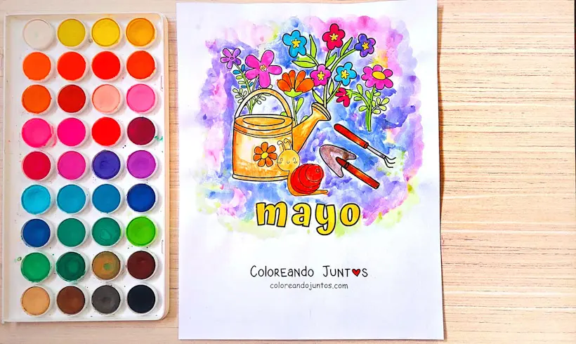 Dessin du mois de mai colorié par Colorions Ensemble