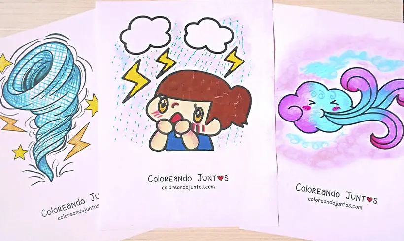 Dessins de la météo coloriés par Colorions Ensemble