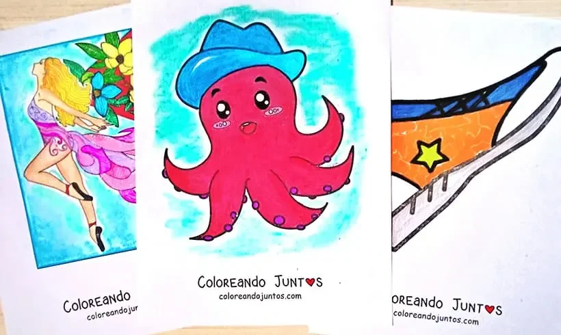 Coloriages de mode réalisés par Colorions Ensemble