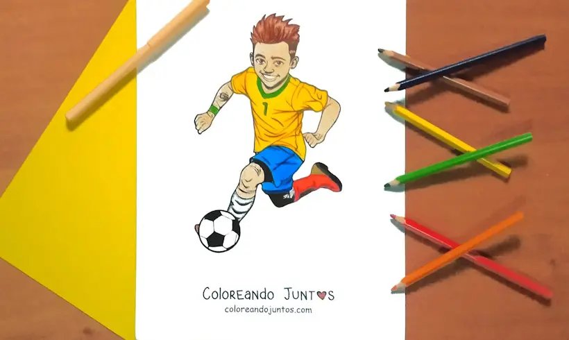 Dessin de Neymar colorié par Colorions Ensemble