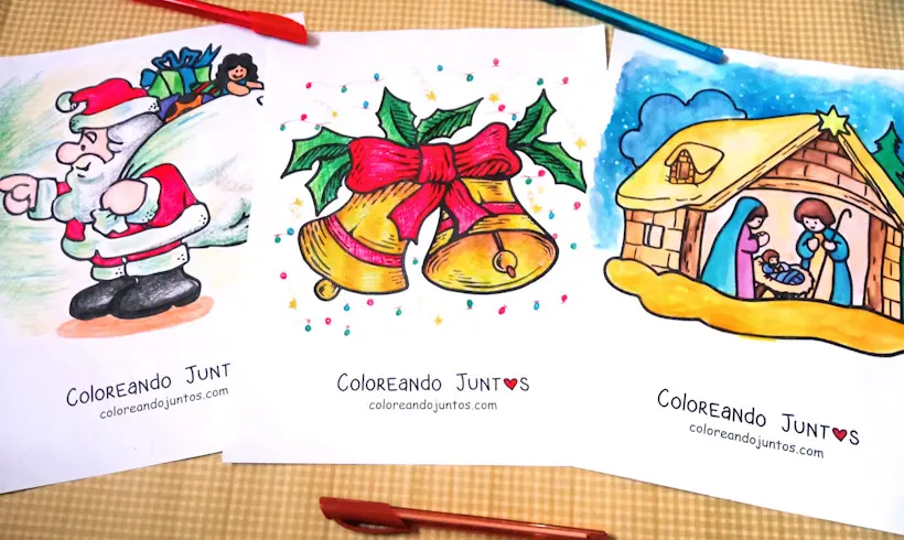 Dessins de Noël coloriés par Colorions Ensemble